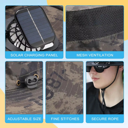 Solar Fan Outdoor Fishing Hat