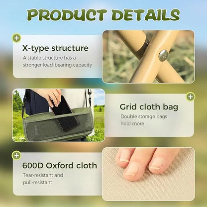 Ultimate Portable Folding Stool – Lightweight, Heavy-Duty Outdoor Seat with Built-in Storage