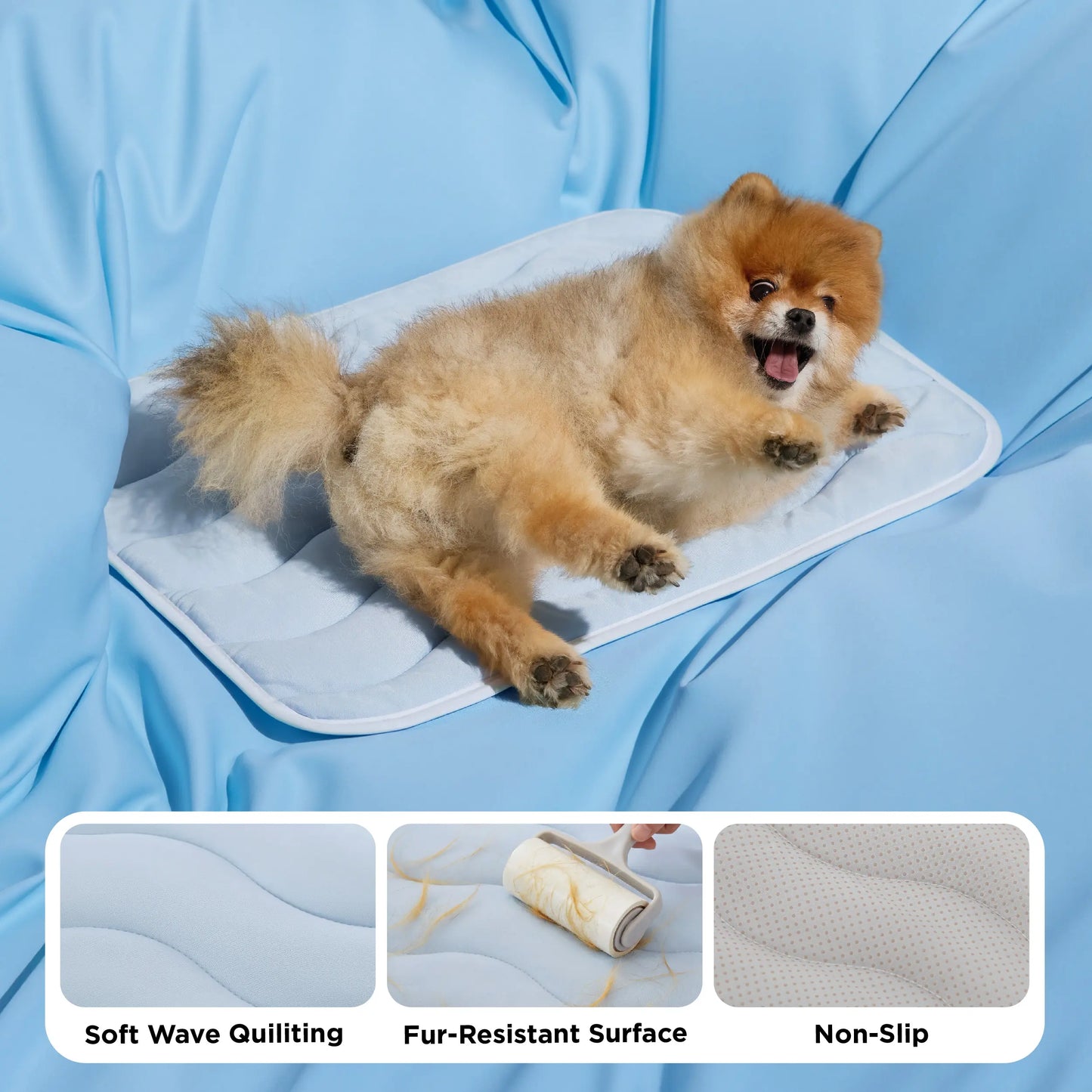 Self-Cooling Pet Mat for Dogs & Cats – Breathable, Non-Slip & Machine Washable Cooling Pad for Crates, Kennels & Travel