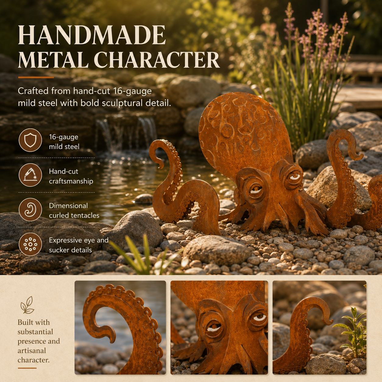 🐙 Giant Squid Sculpture Makes Your Garden Unforgettable ✨