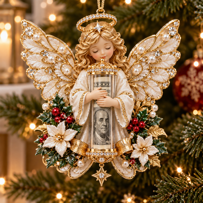 ⏰ LAST DAY SALE 50% OFF! 👼💵  Angel Christmas Cash Gift Ornament – Holiday Money Holder Keepsake ✨