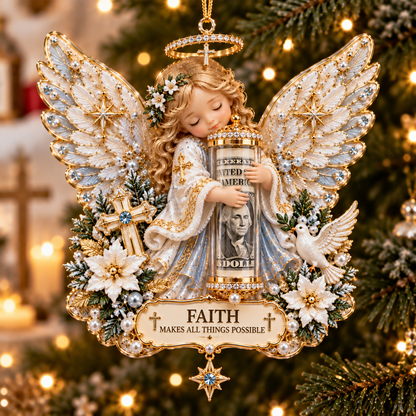 ⏰ LAST DAY SALE 50% OFF! 👼💵  Angel Christmas Cash Gift Ornament – Holiday Money Holder Keepsake ✨