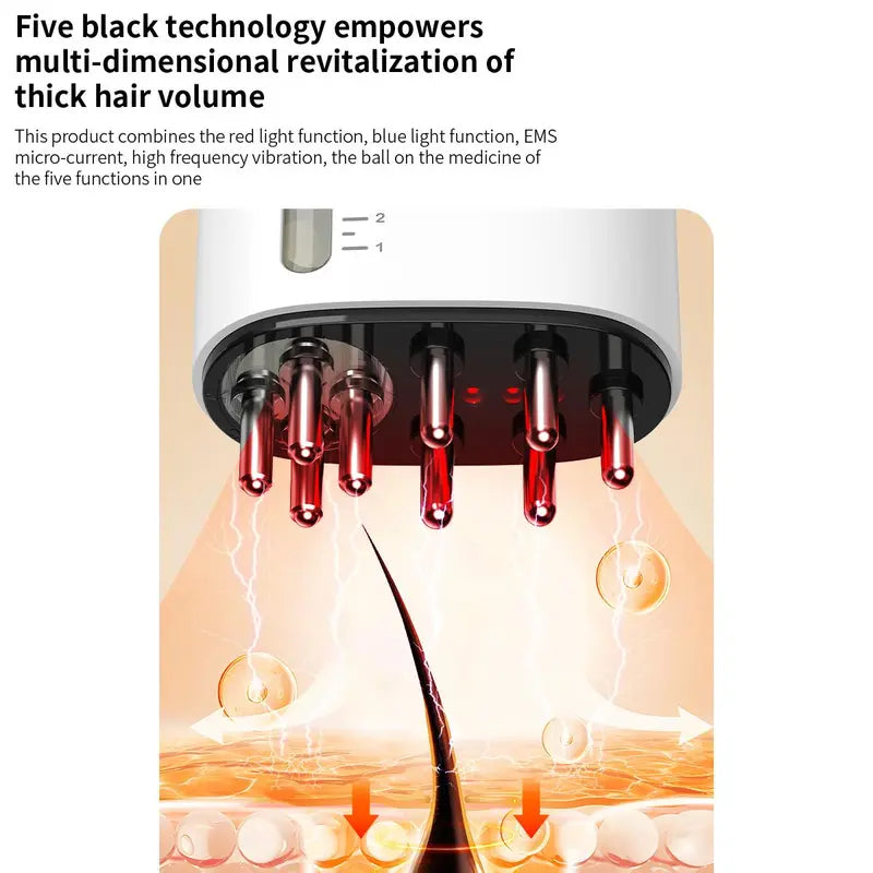 Electric scalp medication application comb - scalp massage comb
