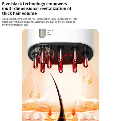 Electric scalp medication application comb - scalp massage comb