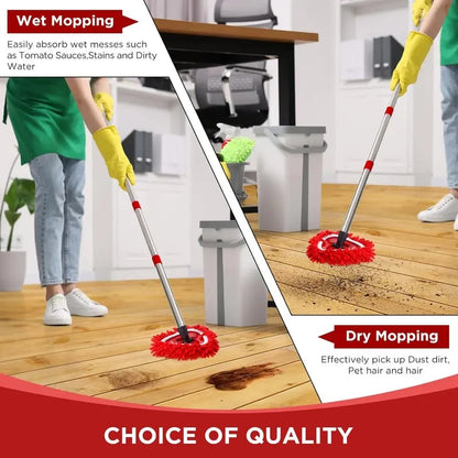 Chenille Duster Replacement Heads – 2026 Design, Turns Your Mop into a Long-Handle Duster (Bucket & Handle Not Included)