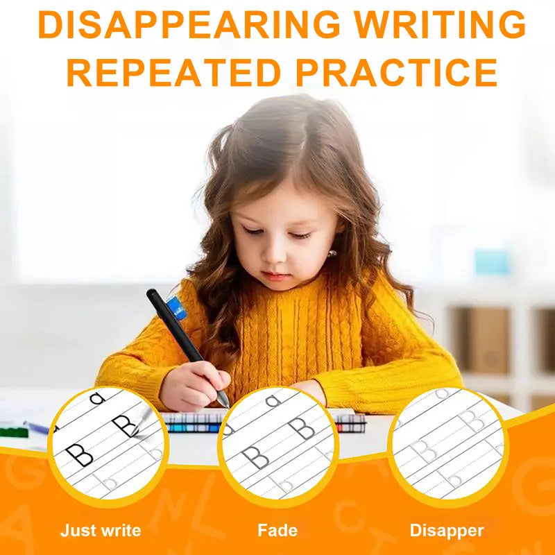 Magical Grooved Handwriting Practice Books for Children Aged 3–10 – Reusable