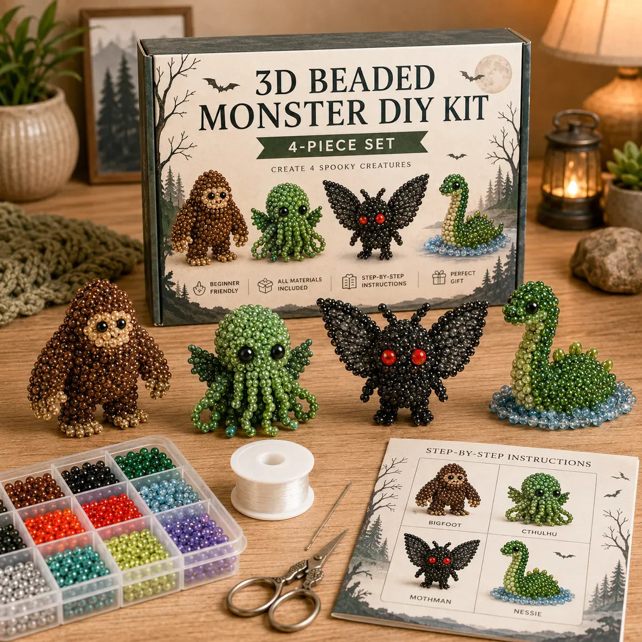 ⏰Last day Promotion 🔥-🧵✨ Tiny 3D Beaded Animal DIY Kit(Unfinished Product)