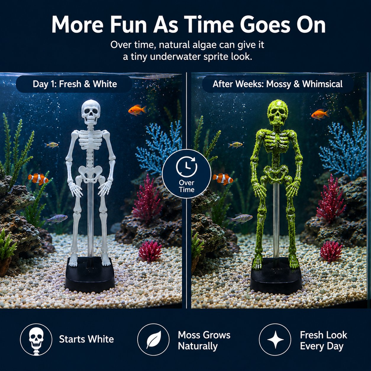 🔥49% Off Last Day -Halloween Early Bird Special🔥White Underwater Dancing Skeleton Bath Toy With Suction Base