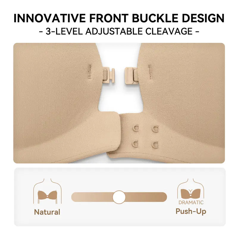 ✨ Women's Strapless Front Closure Push-Up Bra