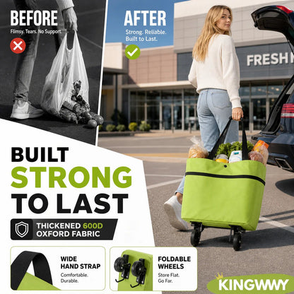 🛍️ Foldable 2-in-1 Shopping Bag for Easy Carry ✨