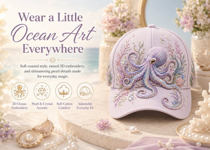 🔥Last Day 50% OFF-🌊 3D Ocean Creatures Embroidery Cap