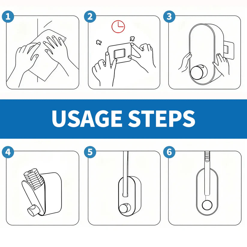 Disposable Toilet Wand System – Self-Cleaning Wand with 32 Refill Pads, Odor-Free, Deep Scrubbing, Wall-Mounted Storage