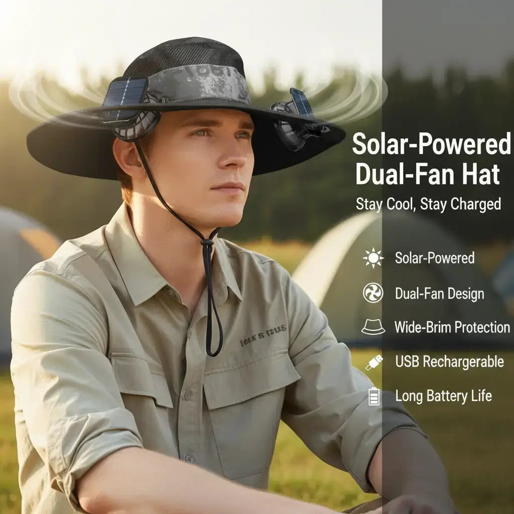 Solar Fan Outdoor Fishing Hat
