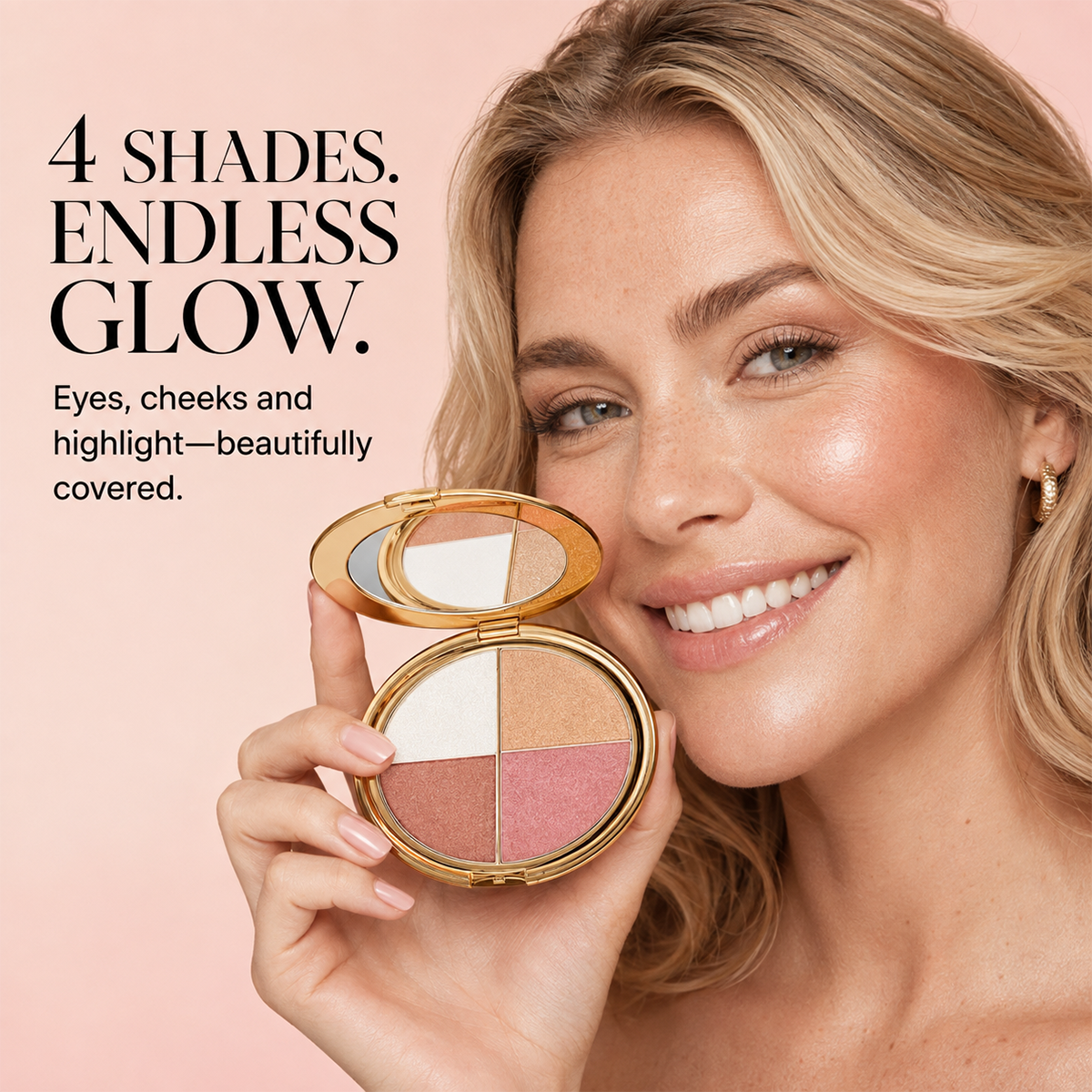 🔥 Holiday Celebration 50% OFF ✨4-in-1 Glow Palette for Radiant Makeup Looks Anytime 💄