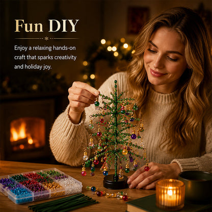 🎄Mini Tabletop DIY Beaded Christmas Tree Craft Kit | Handmade Holiday Home Decor🎁