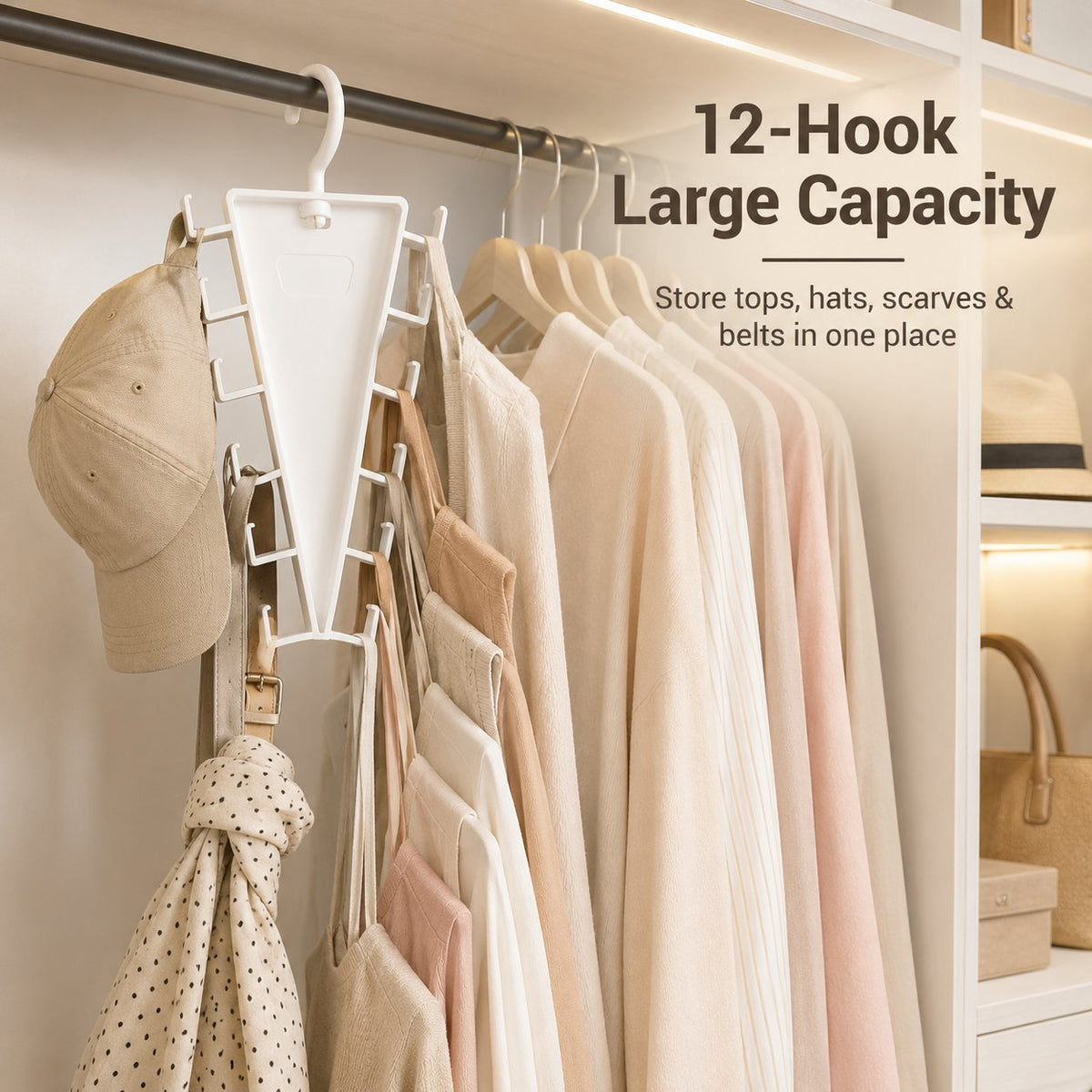 ✨ 50% OFF – Rotating V-Shaped Accessory Hanger – Space-Saving Jewelry Organizer