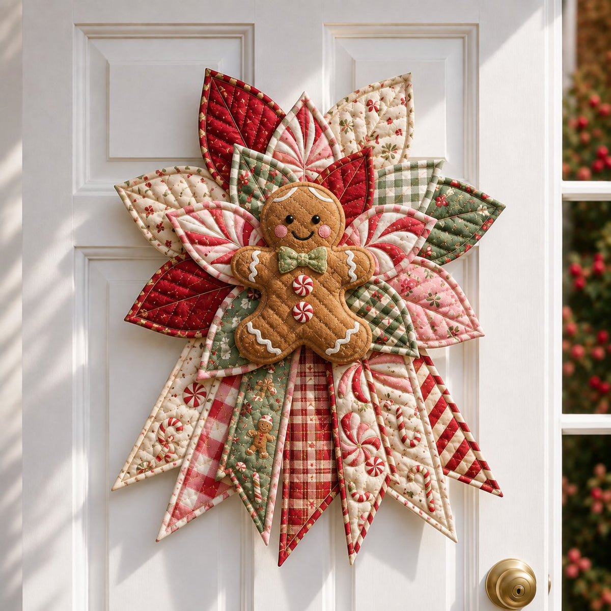 🎉 Last Day 50% OFF 🎄 – Festive Quilted Christmas Door Hanging DIY Sewing Kit