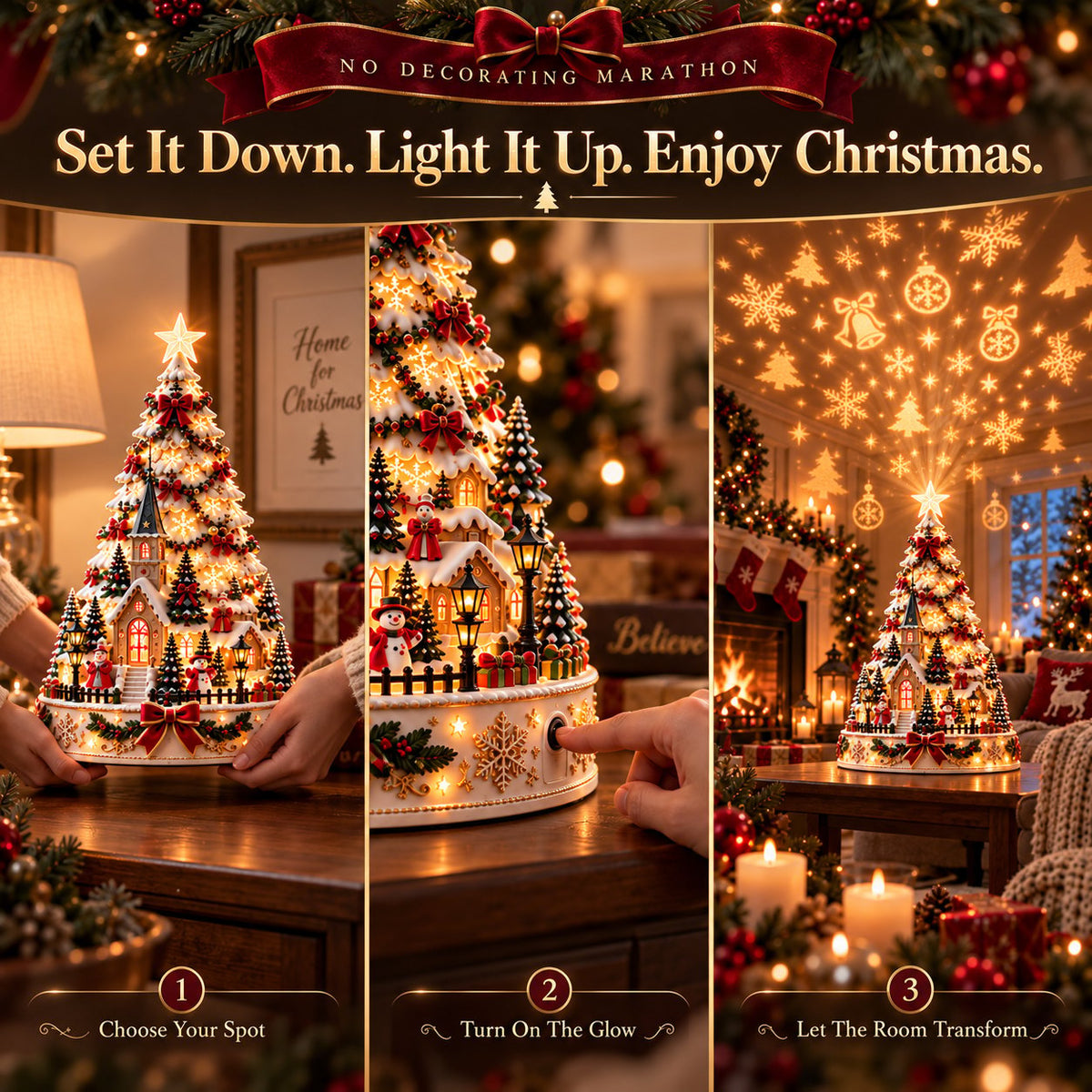 🤩50% OFF - 🎄Christmas Village Lightscape Tree