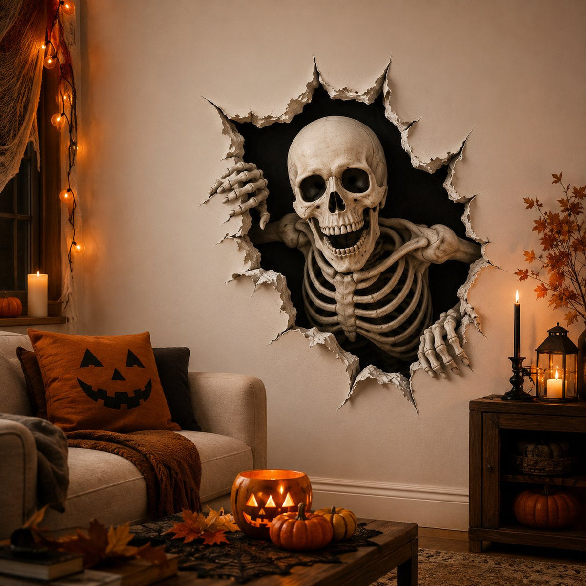 🧙‍♀️ Holiday Celebration 50% OFF 🎃-👻Halloween Break-In 3D Wall Decals for Spooky, Realistic & Fun  🎃