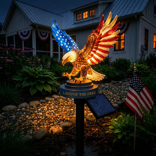 🔥LAST DAY 50% OFF – Solar Eagle Garden Light – A Glowing Tribute to American Freedom (45*15cm)