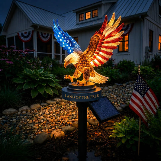 🔥LAST DAY 50% OFF – Solar Eagle Garden Light – A Glowing Tribute to American Freedom (45*15cm)