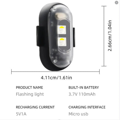 RGB LED Strobe Light - Wireless Remote Control for Bikes & Cars