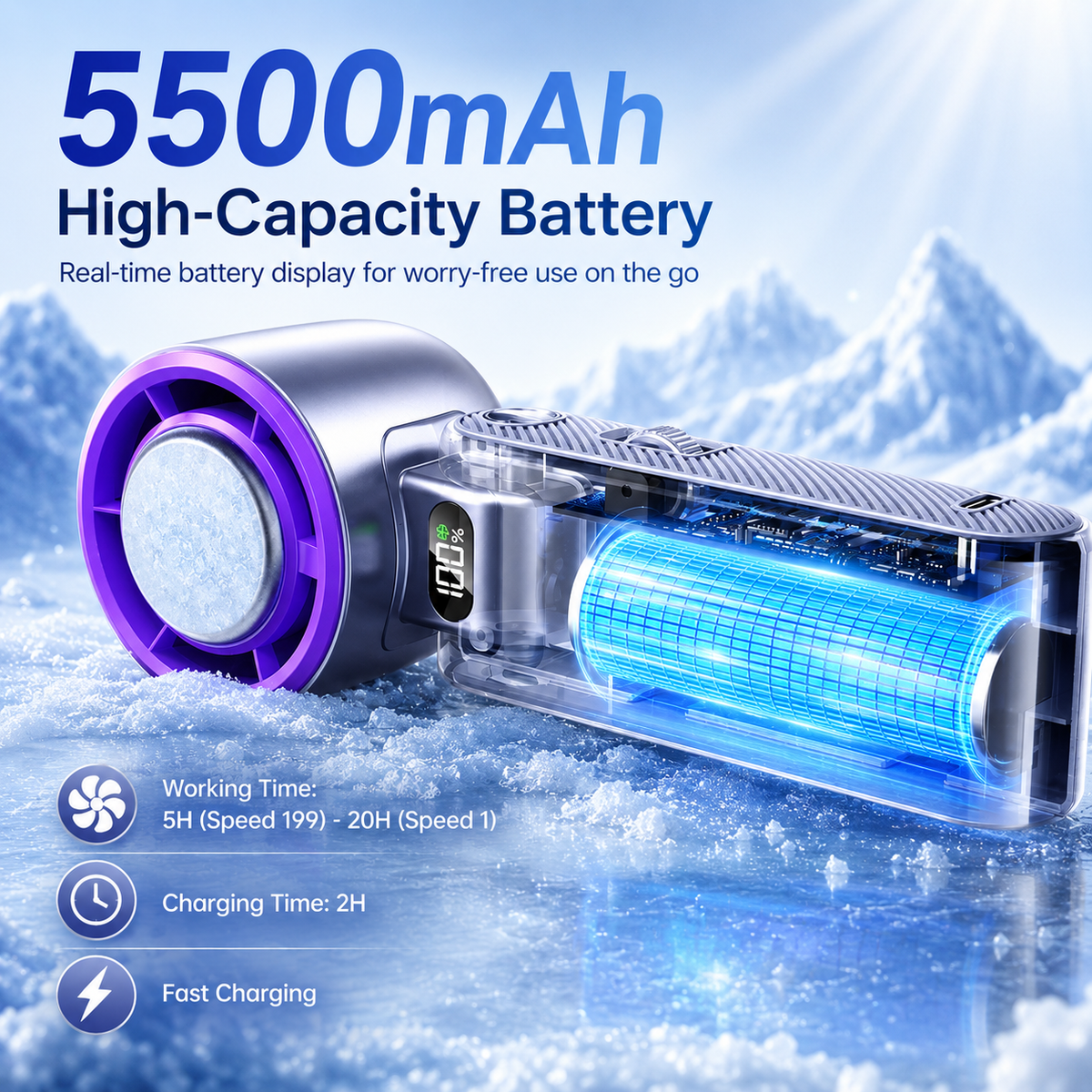 🔥Hot Sale 46% off🌟Portable fan Handheld High Speed Fan