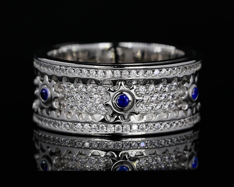 🔥LAST DAY 50% OFF – ⚡925 Sterling Silver Personalized Stress Reducing Rotatable Gear Ring