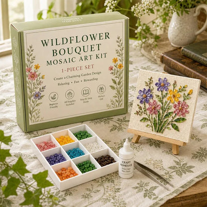 Watering Can Mosaic Art Kit-🔥LAST DAY 50% OFF🔥🌿Beginner-Friendly Floral DIY Craft with Vibrant Mosaic Beads & Sturdy Display Base ✨