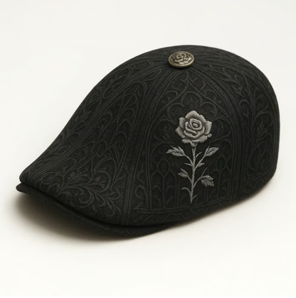🔥Last Day 50% OFF💀Handcrafted Skull & Thorn Flat Cap