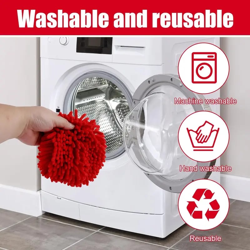 Chenille Duster Replacement Heads – 2026 Design, Turns Your Mop into a Long-Handle Duster (Bucket & Handle Not Included)