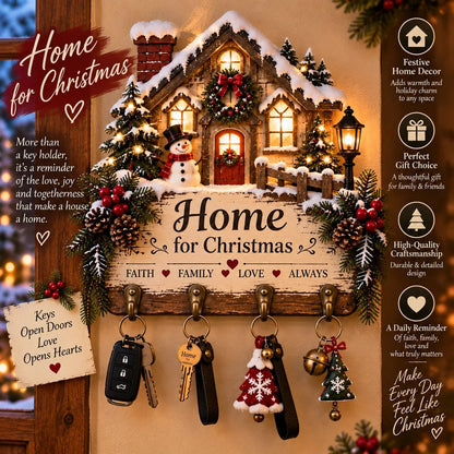 🔥 Holiday Celebration 50% OFF ✨-🔑Lighted Christmas Key Holder for Festive Entryway Decor & Everyday Organization 🎄