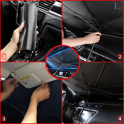 🔥Limited-time offer - 2026 Upgraded Car Windshield Sun Shade Umbrella