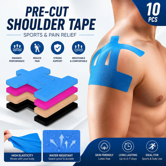 🏃 Breathable & Sweatproof 🏃FDA-Registered Fast-Acting Shoulder & Knee Pain Relief Tape 💪