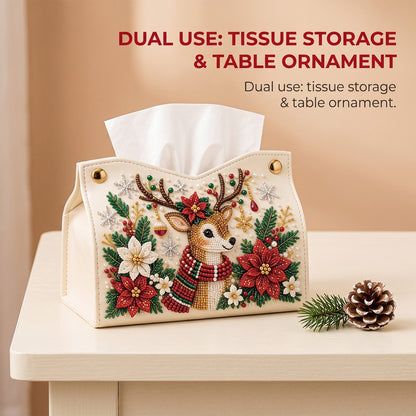 🎄DIY Christmas Diamond Painting Tissue Box, Special Rhinestone Handmade Decor Craft Kit