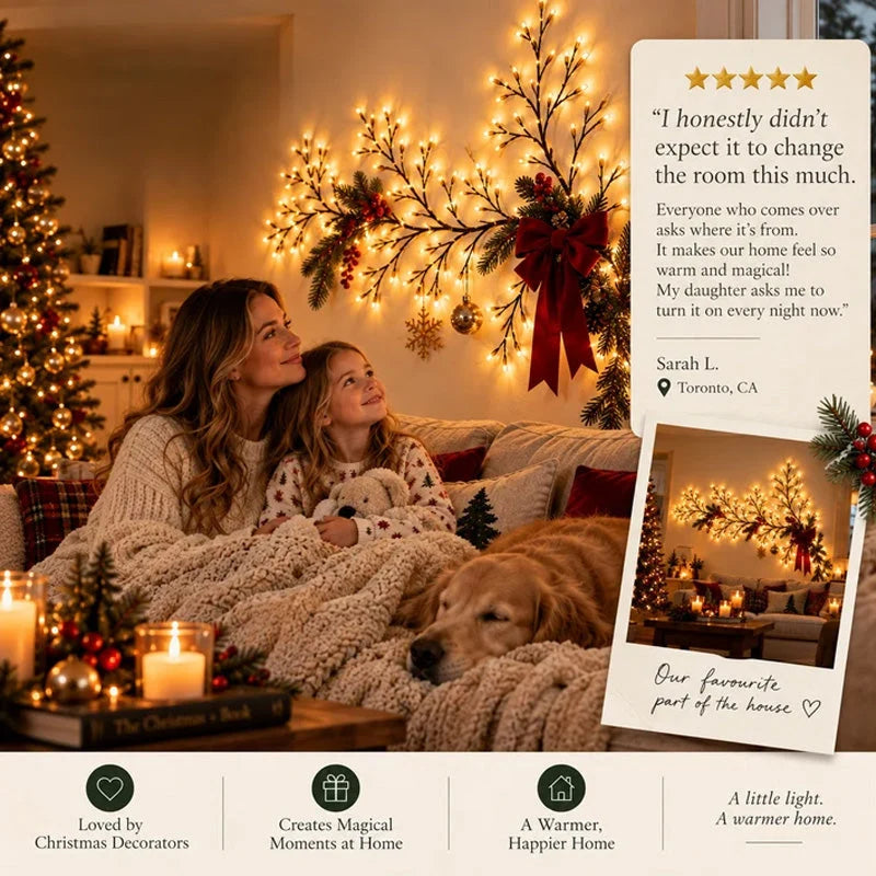 🎄 LAST DAY 50% OFF – Flexible Branch Christmas Lights – DIY Holiday Decor