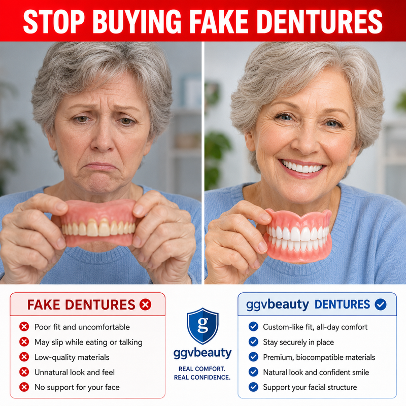 🦷 Seniors Custom-Fit Smile Solution Secure Comfortable Denture Alternative 😊