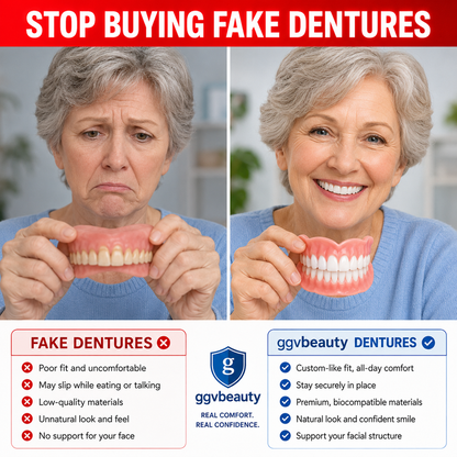 🦷 Seniors Custom-Fit Smile Solution Secure Comfortable Denture Alternative 😊
