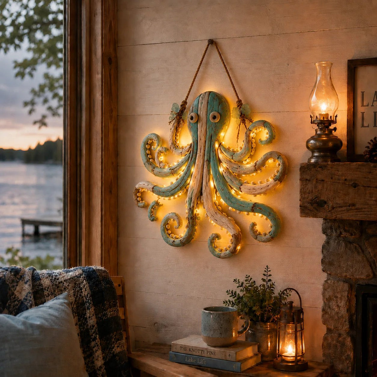 ⏰Last day Promotion 🔥-Lighted Coastal Fish Wall Decor🌊