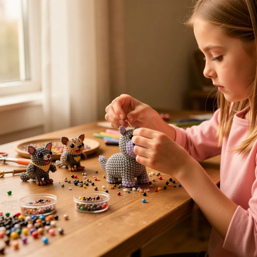 ⏰Last day Promotion 🔥-🧵✨ Tiny 3D Beaded Animal DIY Kit(Unfinished Product)