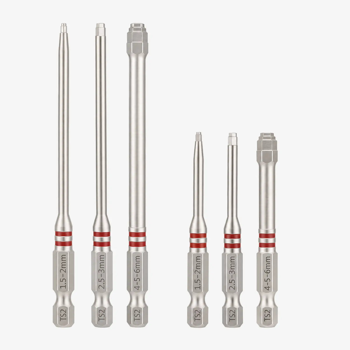 Professional 6-Piece S2 Alloy Steel Precision Hex Bit Set – Magnetic, Non-Slip, Industrial Grade (65mm & 100mm)