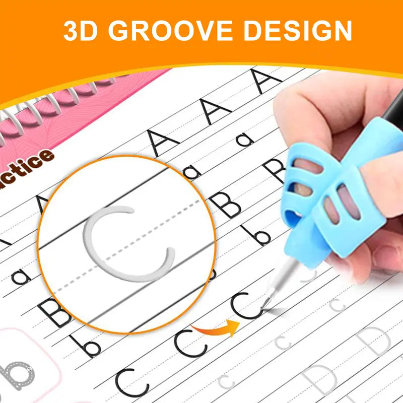 Magical Grooved Handwriting Practice Books for Children Aged 3–10 – Reusable