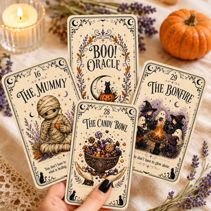 🎃 Sweet & Spooky Halloween Oracle Deck – 31 Daily Spooky Messages for October