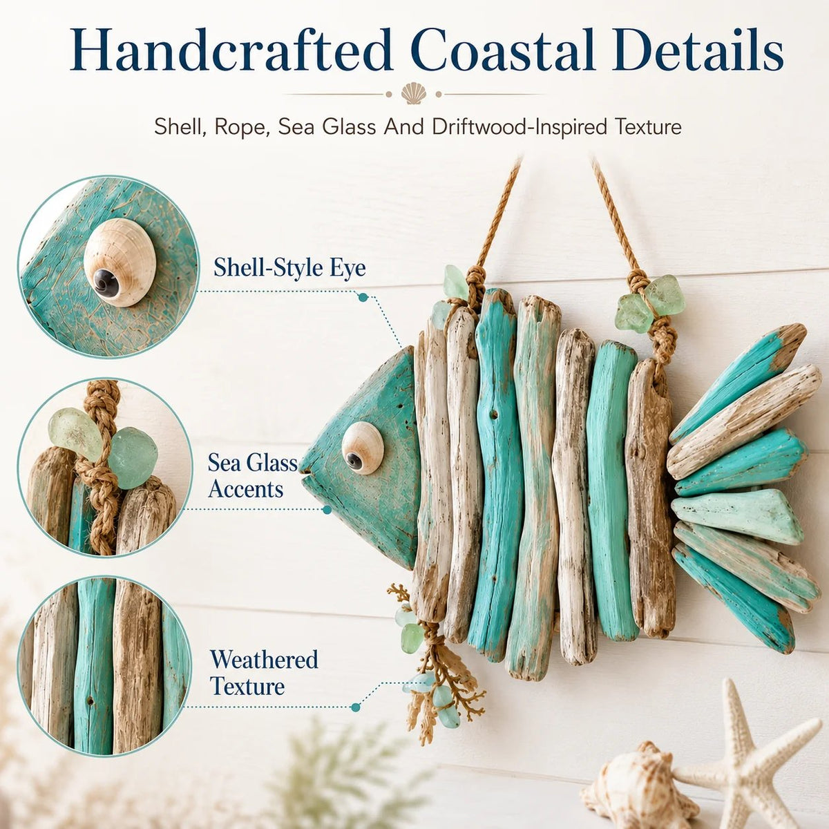 ⏰Last day Promotion 🔥-Lighted Coastal Fish Wall Decor🌊
