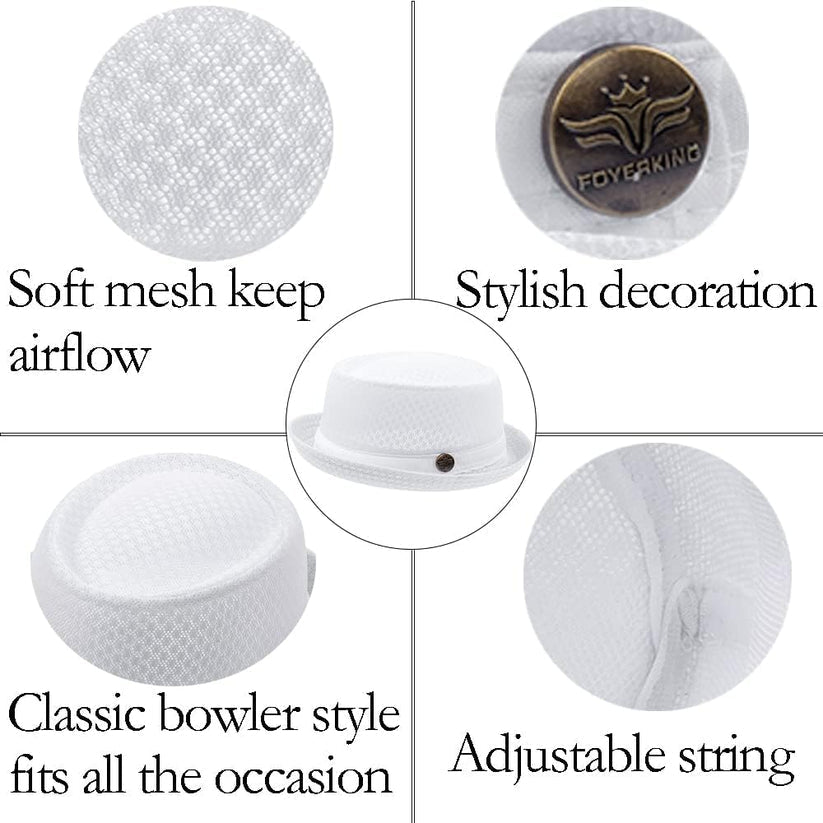 Unisex Breathable MeshPork Pie Hat