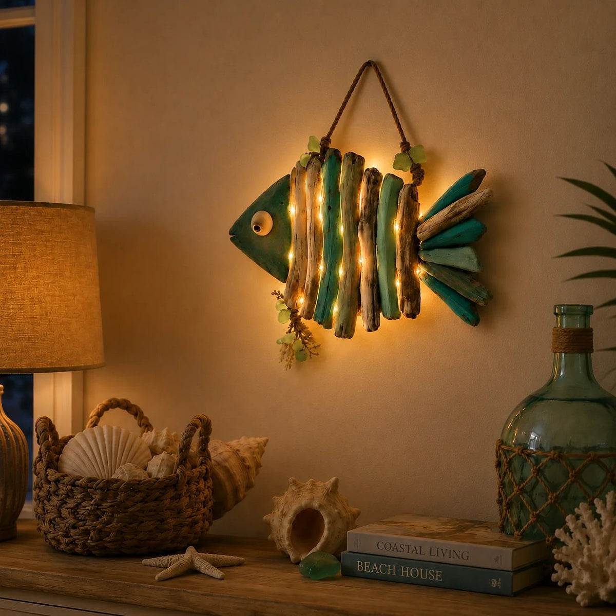 🔥HOT SALE🔥49% OFF - 🌊Lighted Coastal Fish Wall Decor