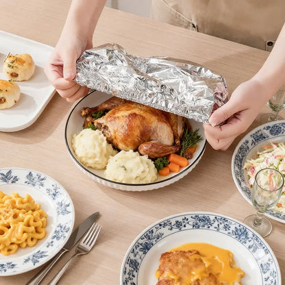 Elastic Aluminum Foil Food Covers - Reusable Bowl & Plate Covers
