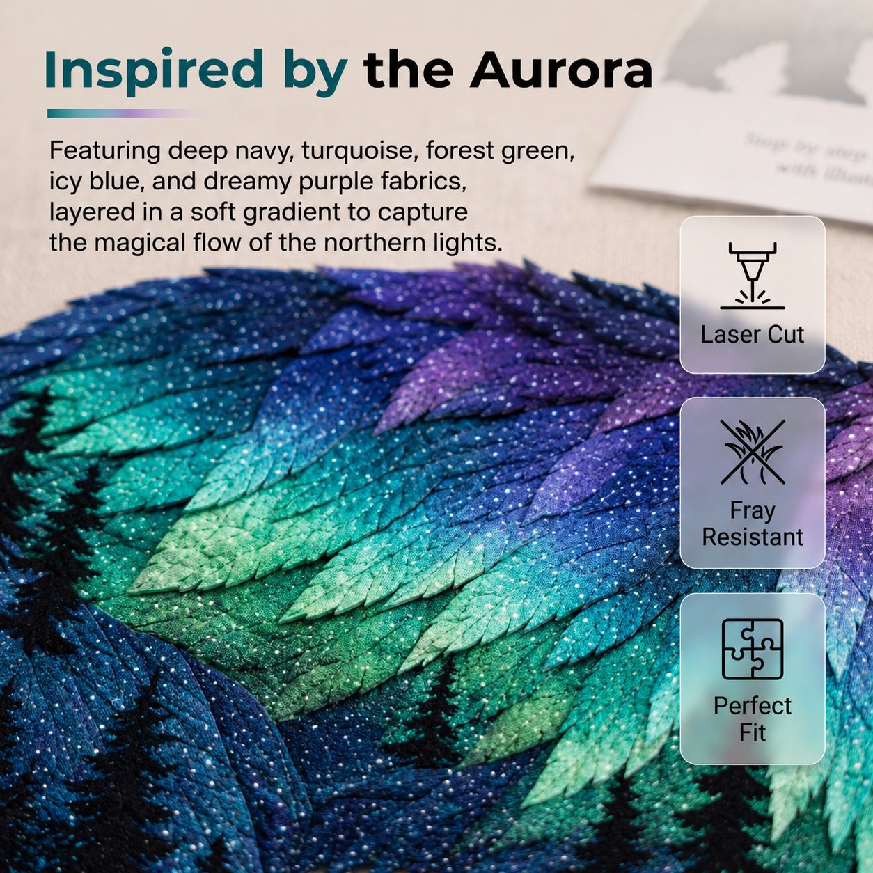 Northern Lights Wildlife DIY Patchwork Kit