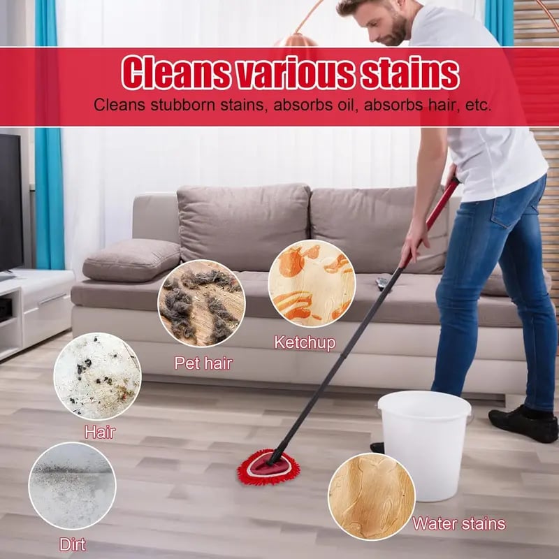 Chenille Duster Replacement Heads – 2026 Design, Turns Your Mop into a Long-Handle Duster (Bucket & Handle Not Included)
