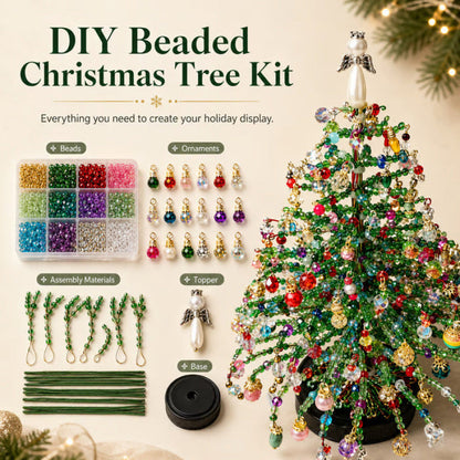 ⏰Last day Promotion 🔥-🎄✨ DIY Beaded Christmas Tree Kit Create Festive Handmade Decor 🎁💚